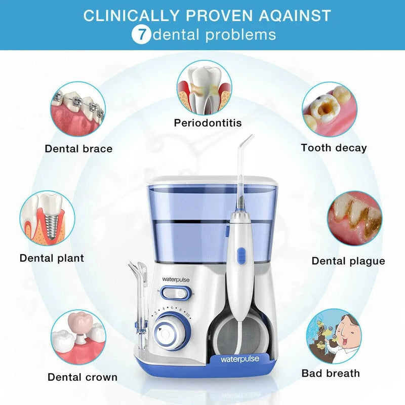 Electric Water Flosser Oral Irrigator 800ML Water Tank with 5 Nozzles | Professional Dental Teeth Cleaner & Gum Care