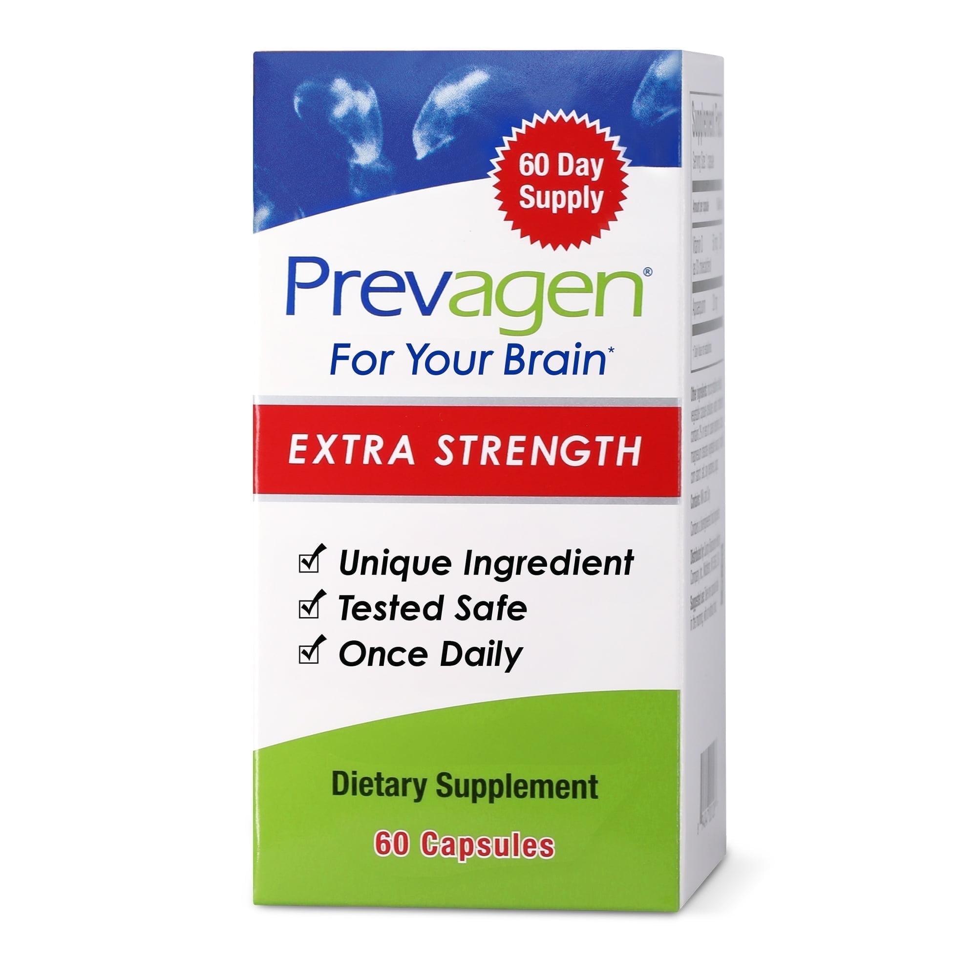 Prevagen Extra Strength 20mg Capsules 60 Count – Brain Health Supplement with Apoaequorin & Vitamin D