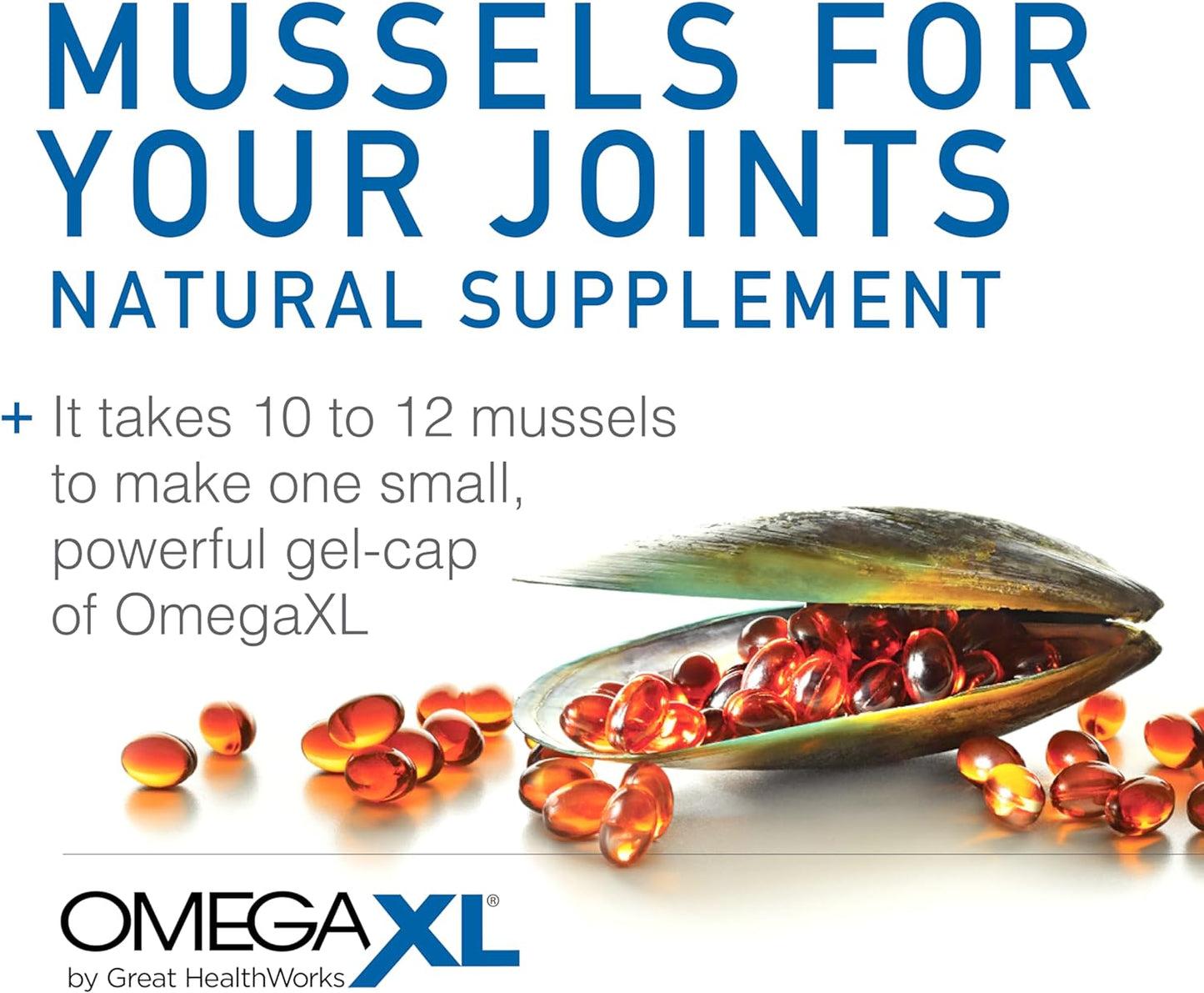 OmegaXL Joint Support Supplement 300 Softgels – Green Lipped Mussel Oil for Joint & Muscle Support