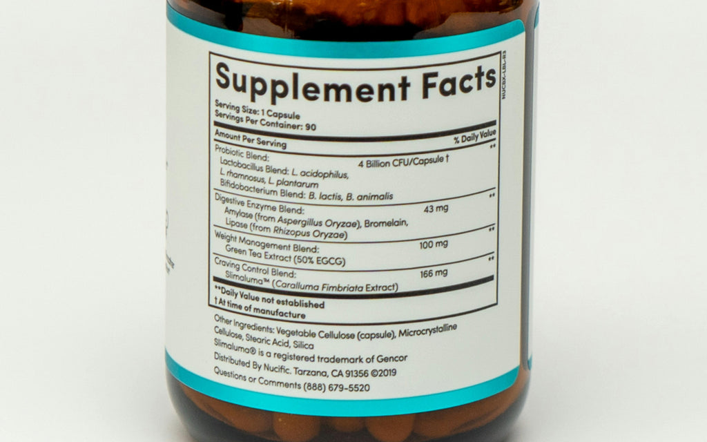Nucific Bio-X4 90 Count – 4-in-1 Probiotic Digestive & Weight Management Supplement | 90 Capsules