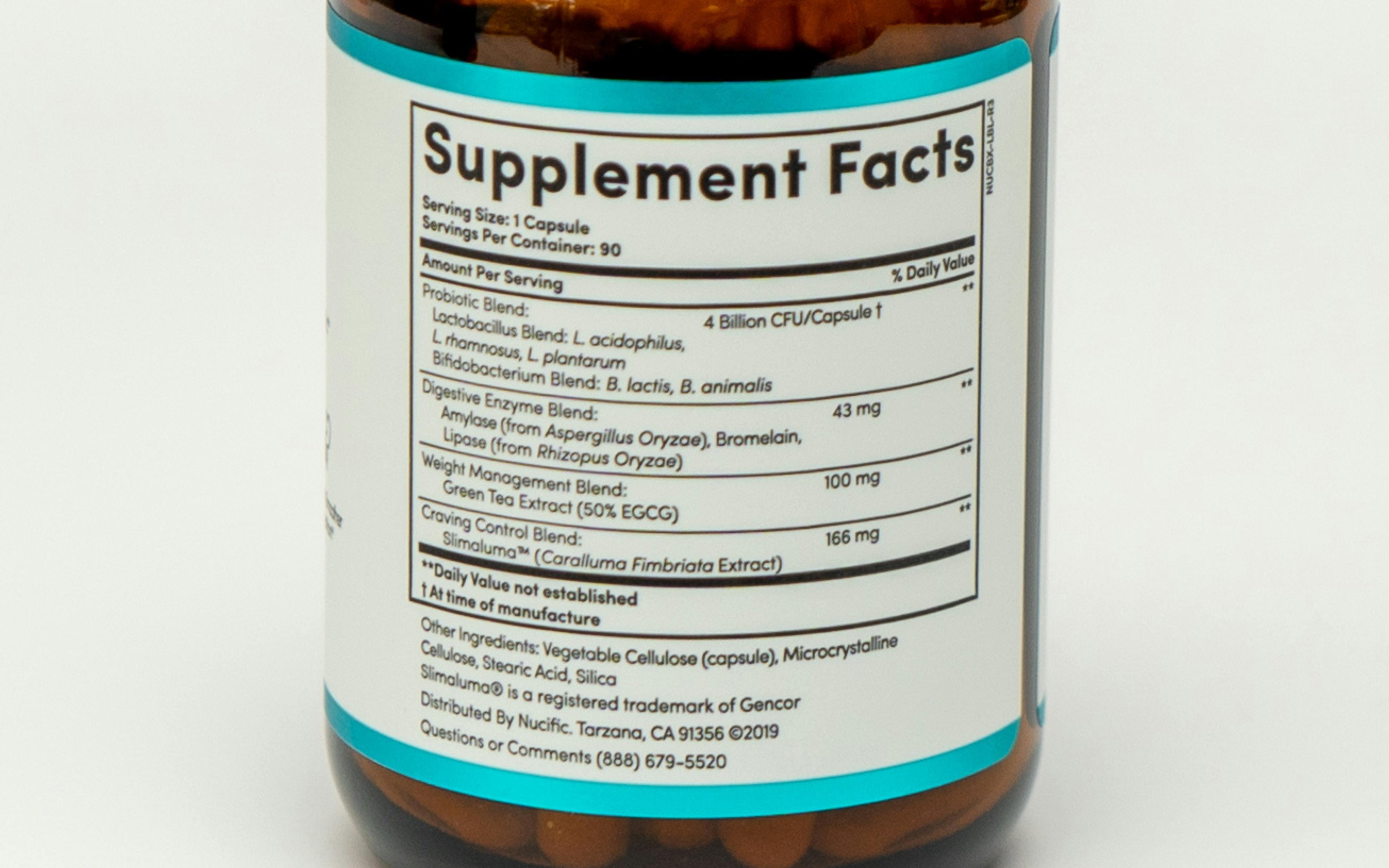 Nucific Bio-X4 90 Count – 4-in-1 Probiotic Digestive & Weight Management Supplement | 90 Capsules