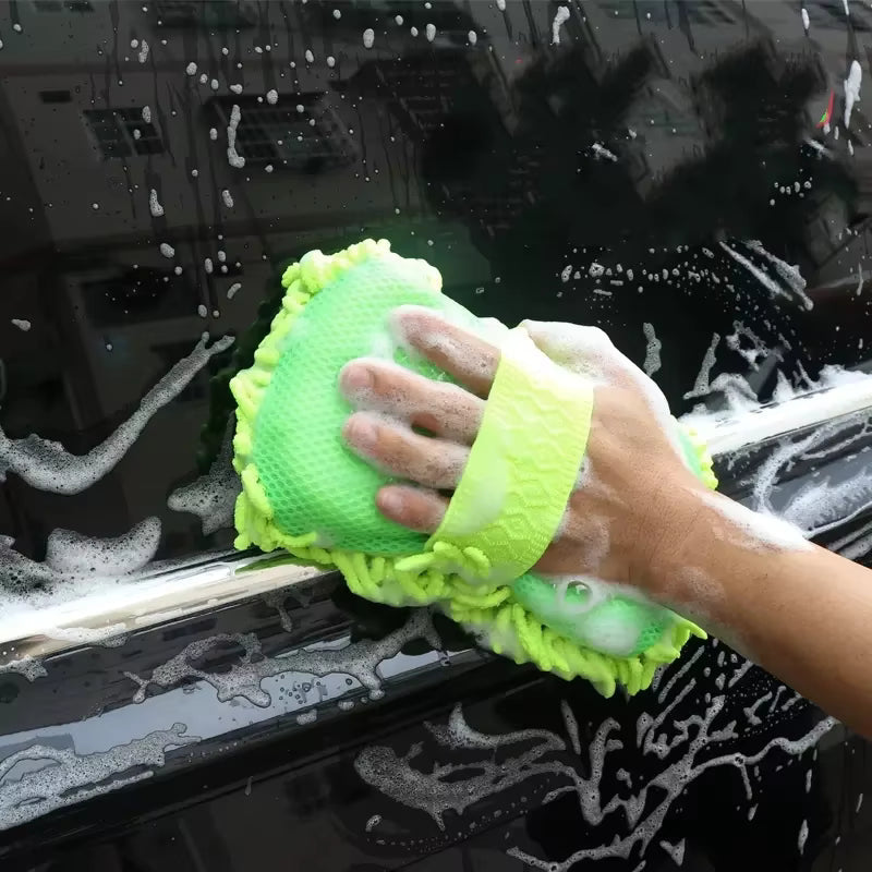 Microfiber Car Wash Sponge Gloves Towel Detailing Brush Cleaning Kit Auto Care Accessories