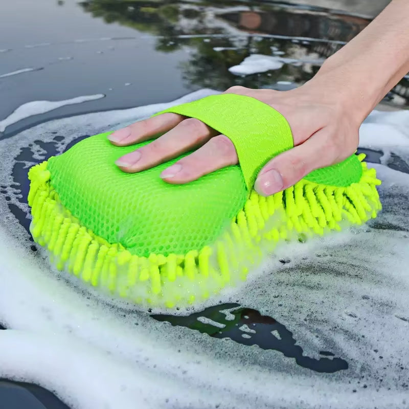 Microfiber Car Wash Sponge Gloves Towel Detailing Brush Cleaning Kit Auto Care Accessories