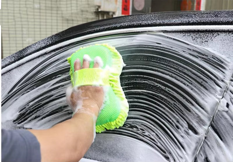 Microfiber Car Wash Sponge Gloves Towel Detailing Brush Cleaning Kit Auto Care Accessories