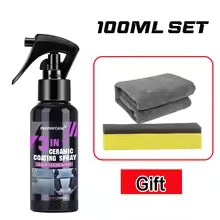 3 in 1 Car Ceramic Nano Coating Spray Hydrophobic Crystal Polish Paint Protection Liquid