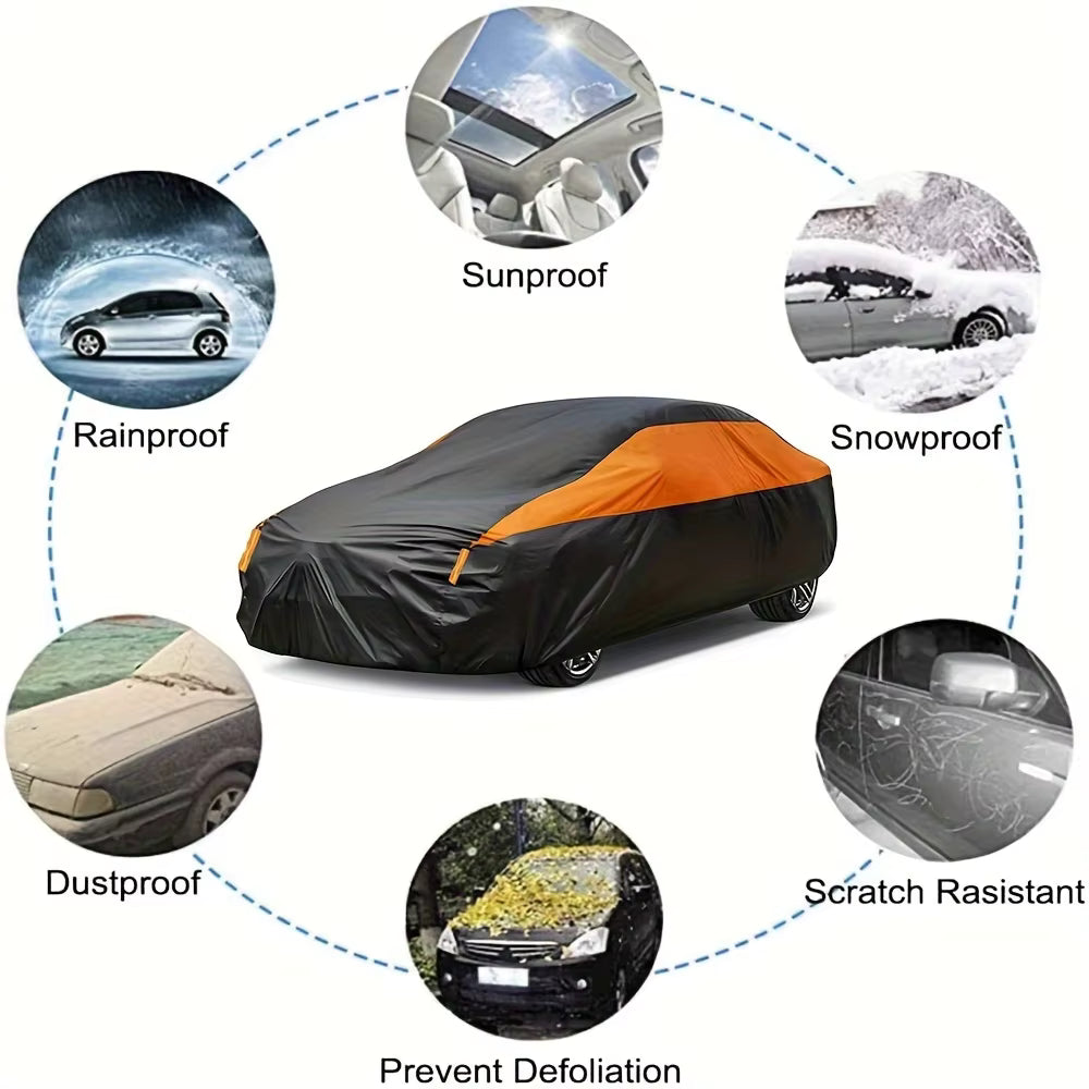 Car Covers Outdoor Waterproof Sun Rain Snow Protection UV Auto Cover Universal SUV/Sedan 190T Full Protective CoverCar Covers Outdoor Waterproof Sun Rain Snow Protection UV Auto Cover Universal SUV/Sedan 190T Full Protective Cover