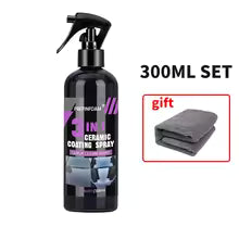 3 in 1 Car Ceramic Nano Coating Spray Hydrophobic Crystal Polish Paint Protection Liquid