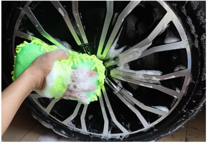 Microfiber Car Wash Sponge Gloves Towel Detailing Brush Cleaning Kit Auto Care Accessories