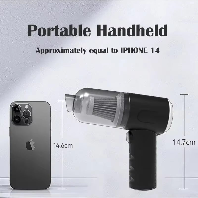 9000Pa Wireless Car Vacuum Cleaner USB Rechargeable Mini Wet & Dry Portable Vacuum Cleaner