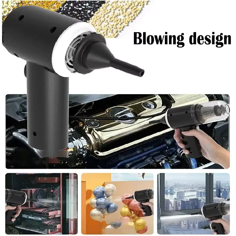9000Pa Wireless Car Vacuum Cleaner USB Rechargeable Mini Wet & Dry Portable Vacuum Cleaner