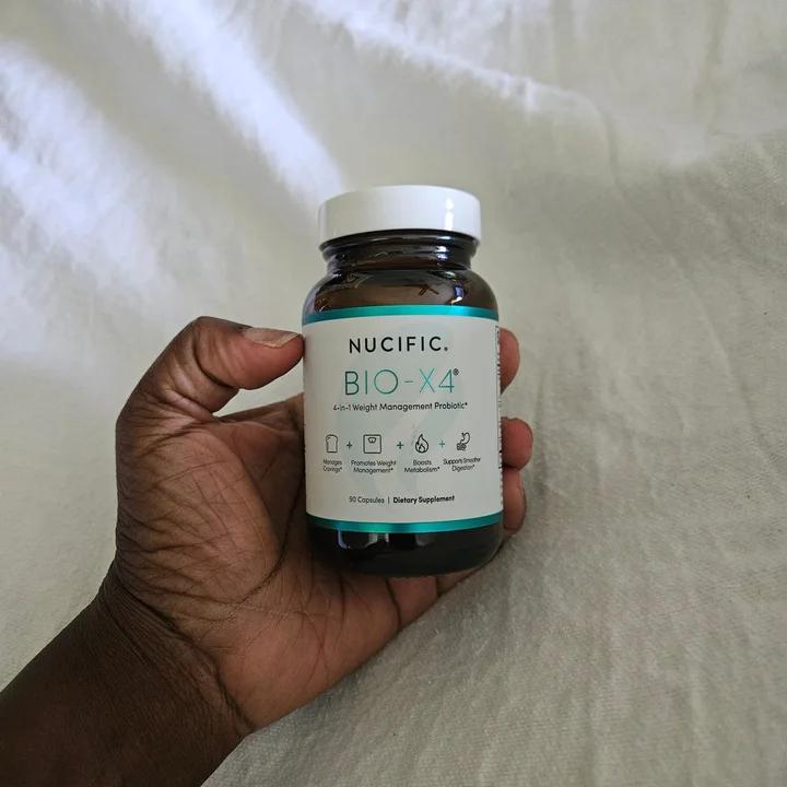 Nucific Bio-X4 90 Count – 4-in-1 Probiotic Digestive & Weight Management Supplement | 90 Capsules