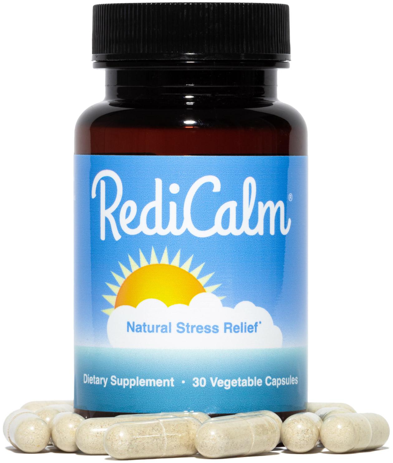 RediCalm Natural Stress Relief Supplement – Non-GMO Vegan Gluten-Free 30 Capsules